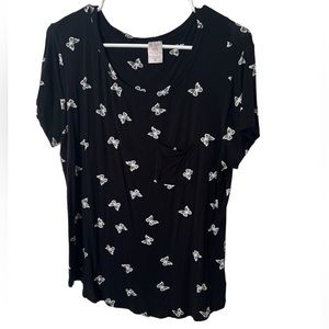Black and white butterfly t-shirt, No boundaries, size XL